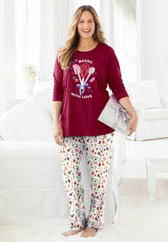 Long Sleeve Knit PJ Set