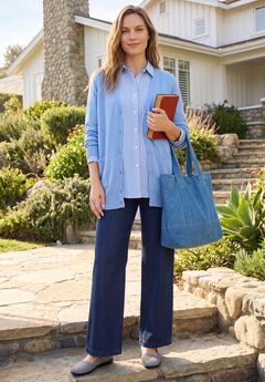 Blue Plus Size Cardigans