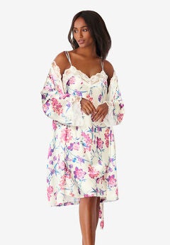 The Luxe Satin Short Peignoir Set