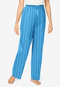 Plus Size Blue Cotton Pants