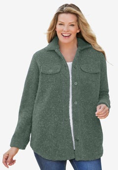 Berber Button-Front Jacket