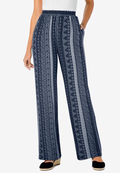 Pull-On Elastic Waist Soft Pants