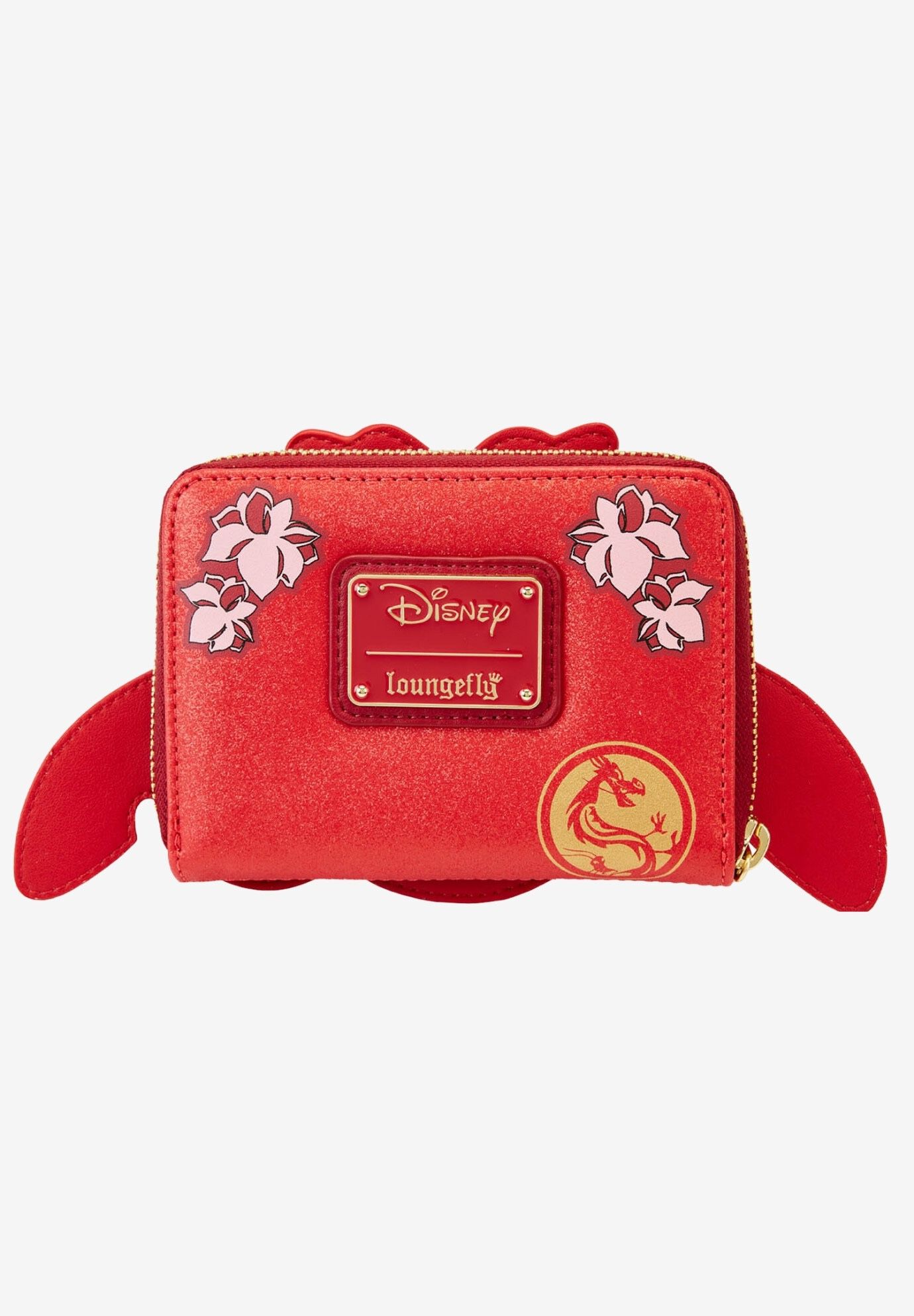 Loungefly X Disney Mulan 25Th Anniversary Zip Around Wallet Mushu Glitter Cosplay, , on-hover image number 1