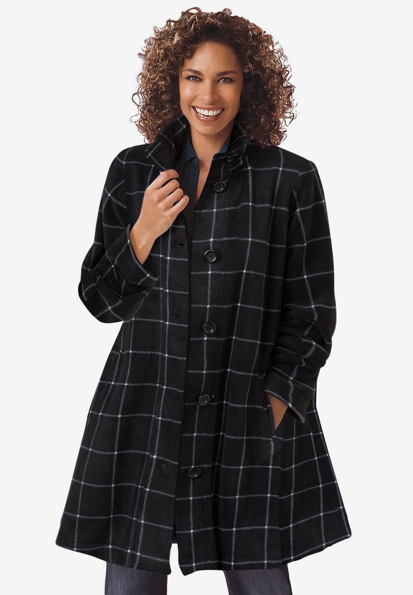 Fleece swing coat clearance