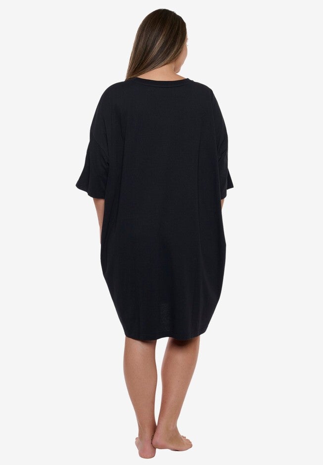 Womens Dr Seuss The Grinch Sleep Shirt Merry Grinchmas Nightgown Black One Size, BLACK, on-hover image number 1