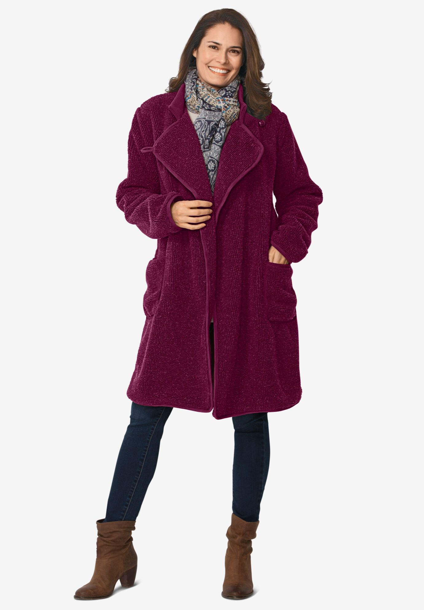 Woman within new arrivals coat