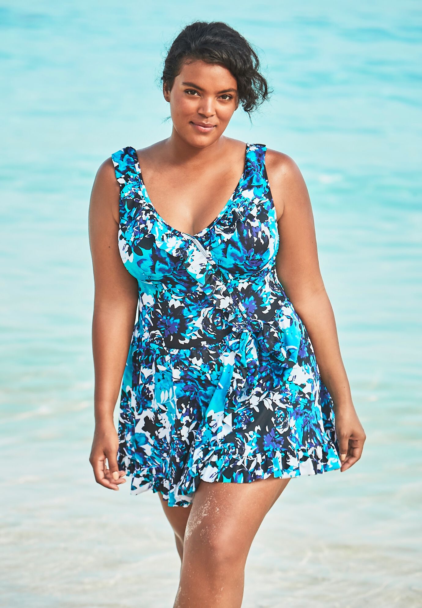 woman within plus size swimdress