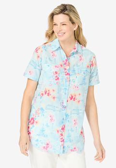 Short-Sleeve Cotton Campshirt