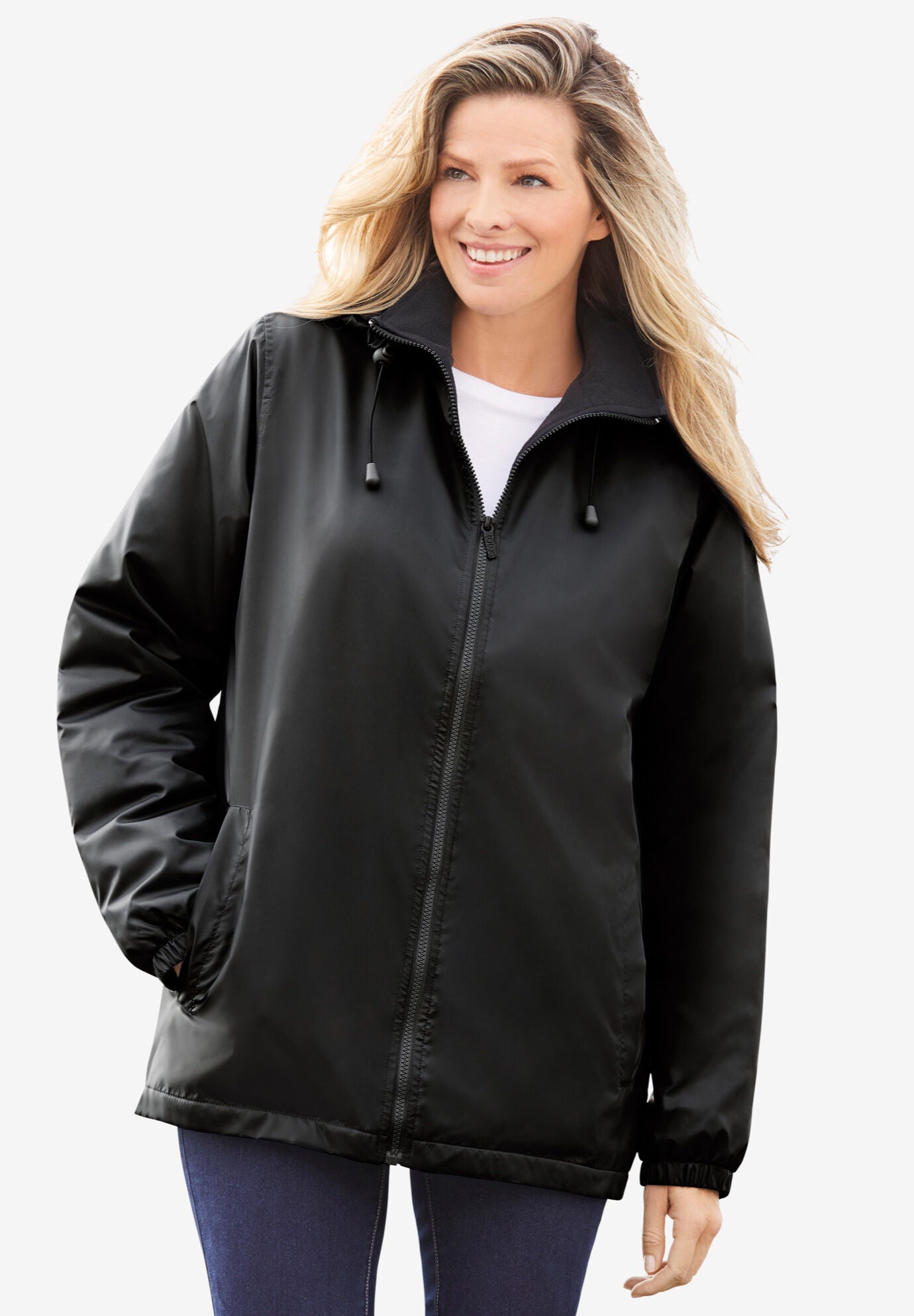 Woman within cheap rain jackets