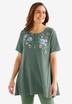 Embroidered Thermal Tunic