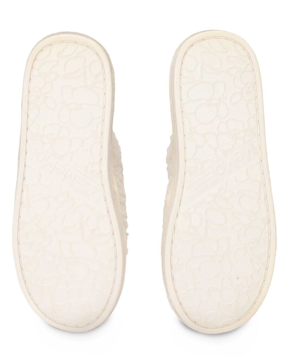 Women's Plaid Reindeer Plush Slippers, IVORY, alternate image number 3