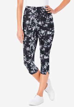 Stretch Cotton Printed Capri Legging