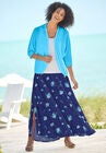 Pull-On Elastic Waist Soft Maxi Skirt, , alternate image number null
