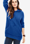 Hooded Pullover Shaker Sweater, BRIGHT COBALT, hi-res image number null