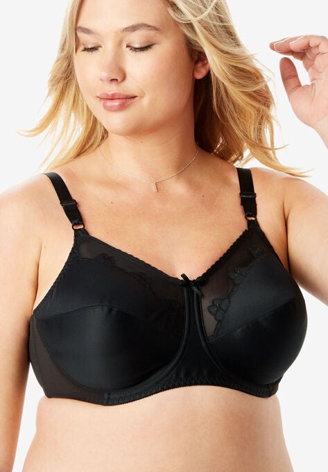Bali Flower Bali Underwire Bra 0180 Plus Size Full Coverage