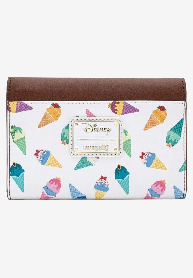 Disney x Loungefly Women's Ice Cream Cones Princesses Snap Flap Wallet, , on-hover image number null