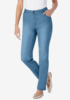 Straight-Leg Stretch Denim Jean