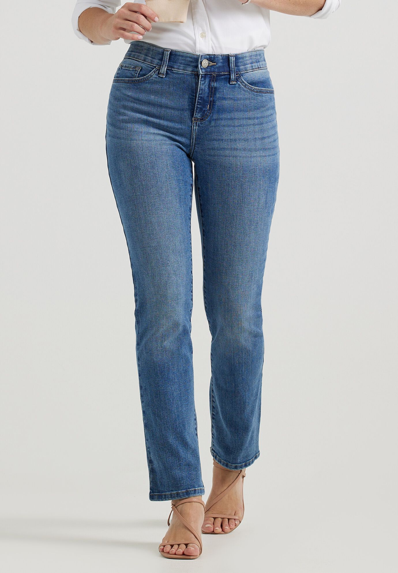 Ultra Lux Comfort With Flex Motion Stright Leg Jean Jean, JUNIPER, hi-res image number 0