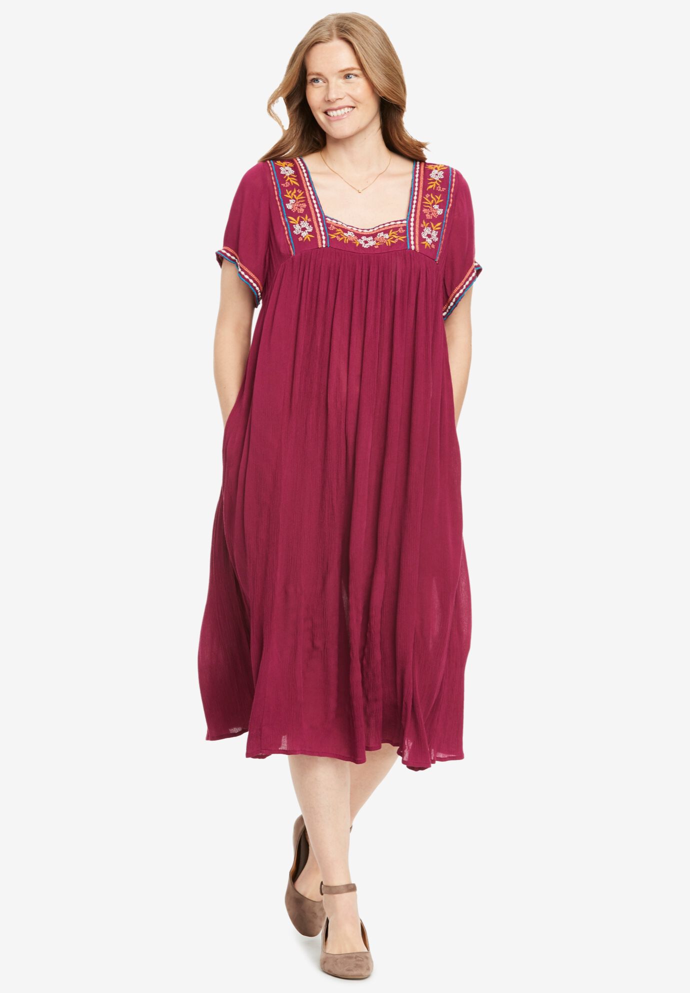 woman within casual dresses