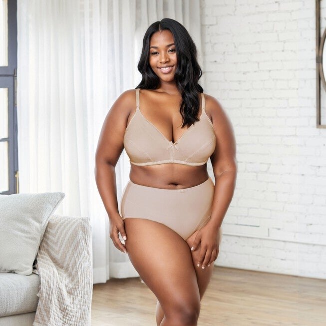 Bestform Cotton Wireless Bra with Lightly Lined Cups 2-Pack - 5006255, NUDE WHITE, alternate image number 3