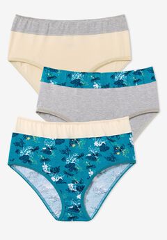 Full Coverage Stretch Cotton Color Block Brief 3-Pack