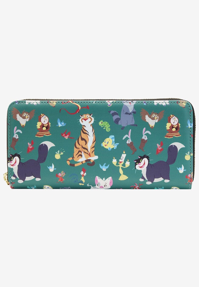 Loungefly X Disney Women'S Princess Sidekicks Zip Around Wallet, , on-hover image number null