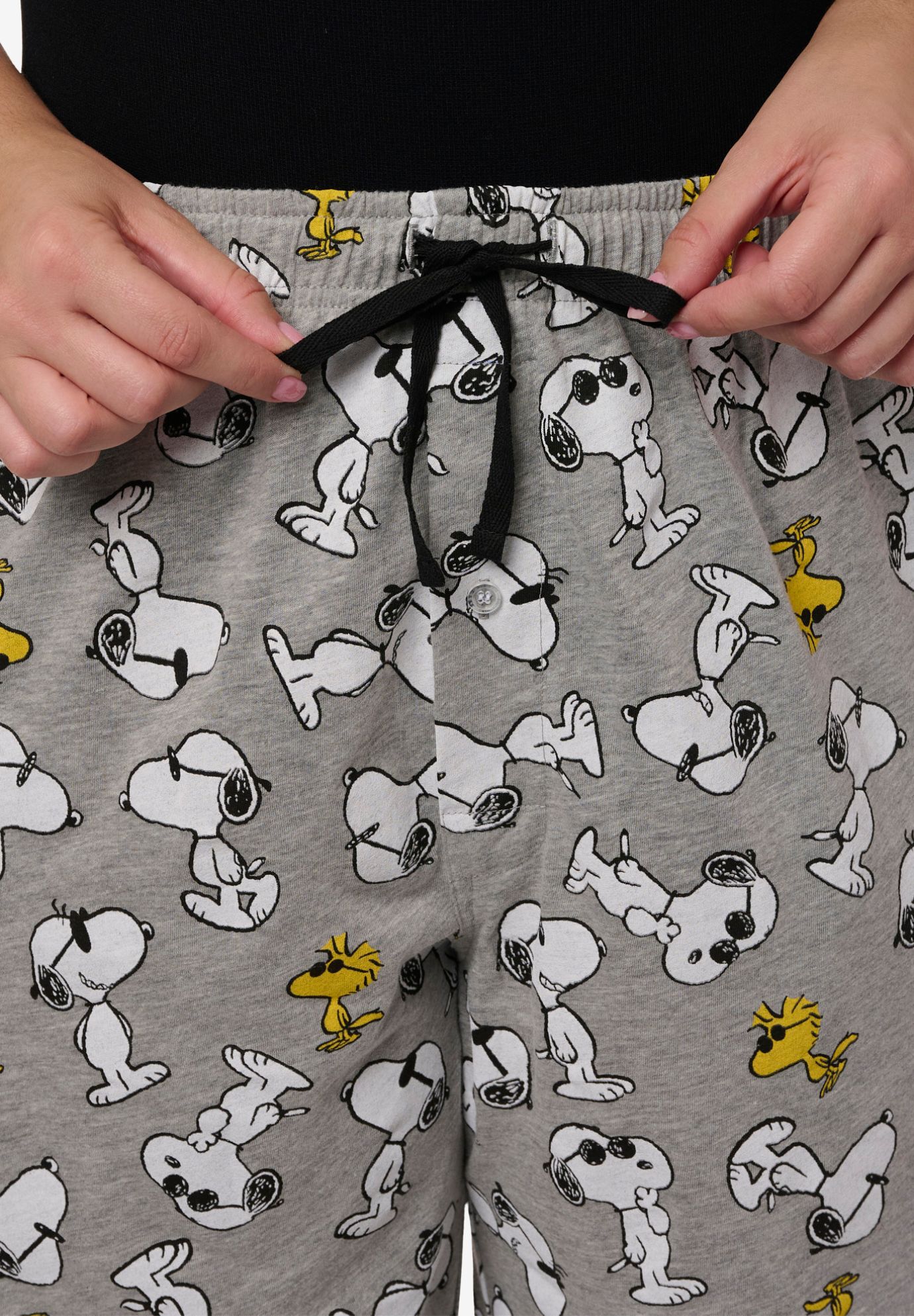Peanuts Snoopy Pajama Pants Woodstock Lounge Wear Comfortable Soft, GRAY, alternate image number 2