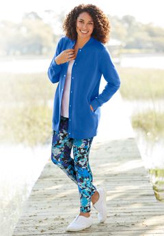 Stretch Cotton Printed Legging