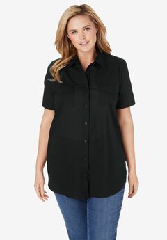 Short-Sleeve Cotton Campshirt