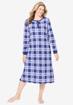 Thermal Henley Nightgown