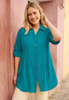 Plus Size Gauze Shirts