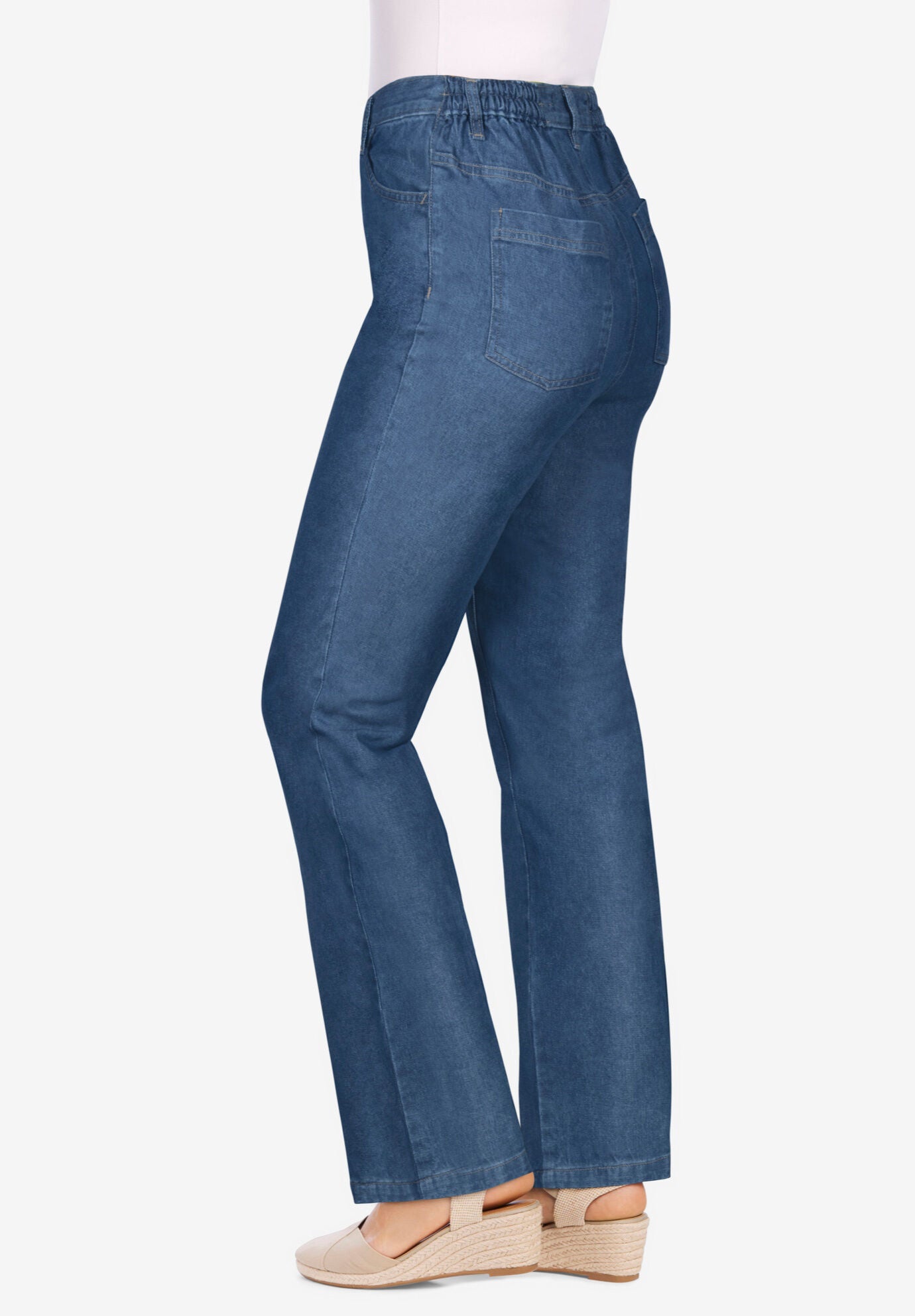 woman within straight leg jeans