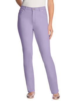 Straight-Leg Stretch Denim Five-Pocket Jeans