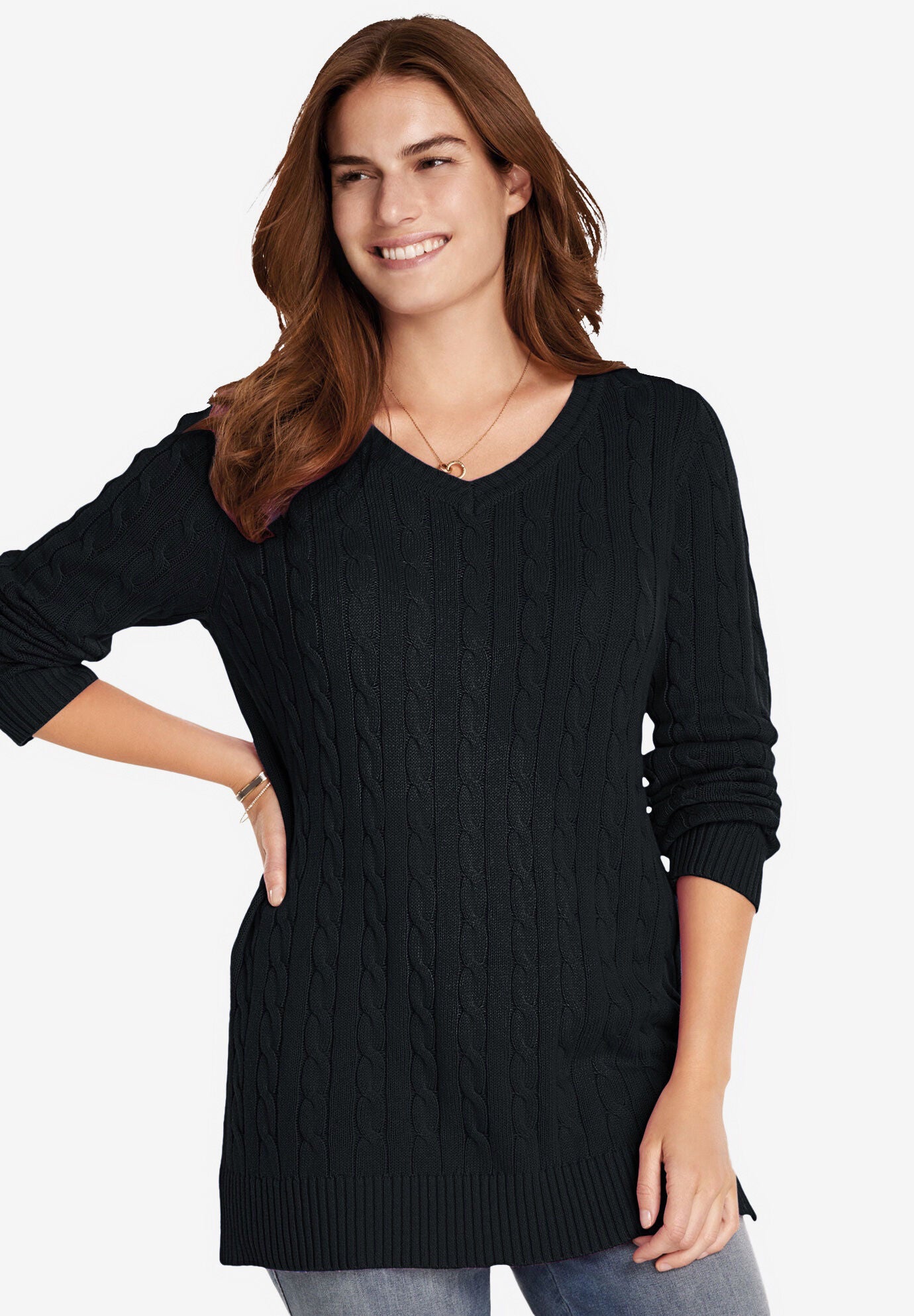 Woman within sweaters outlet