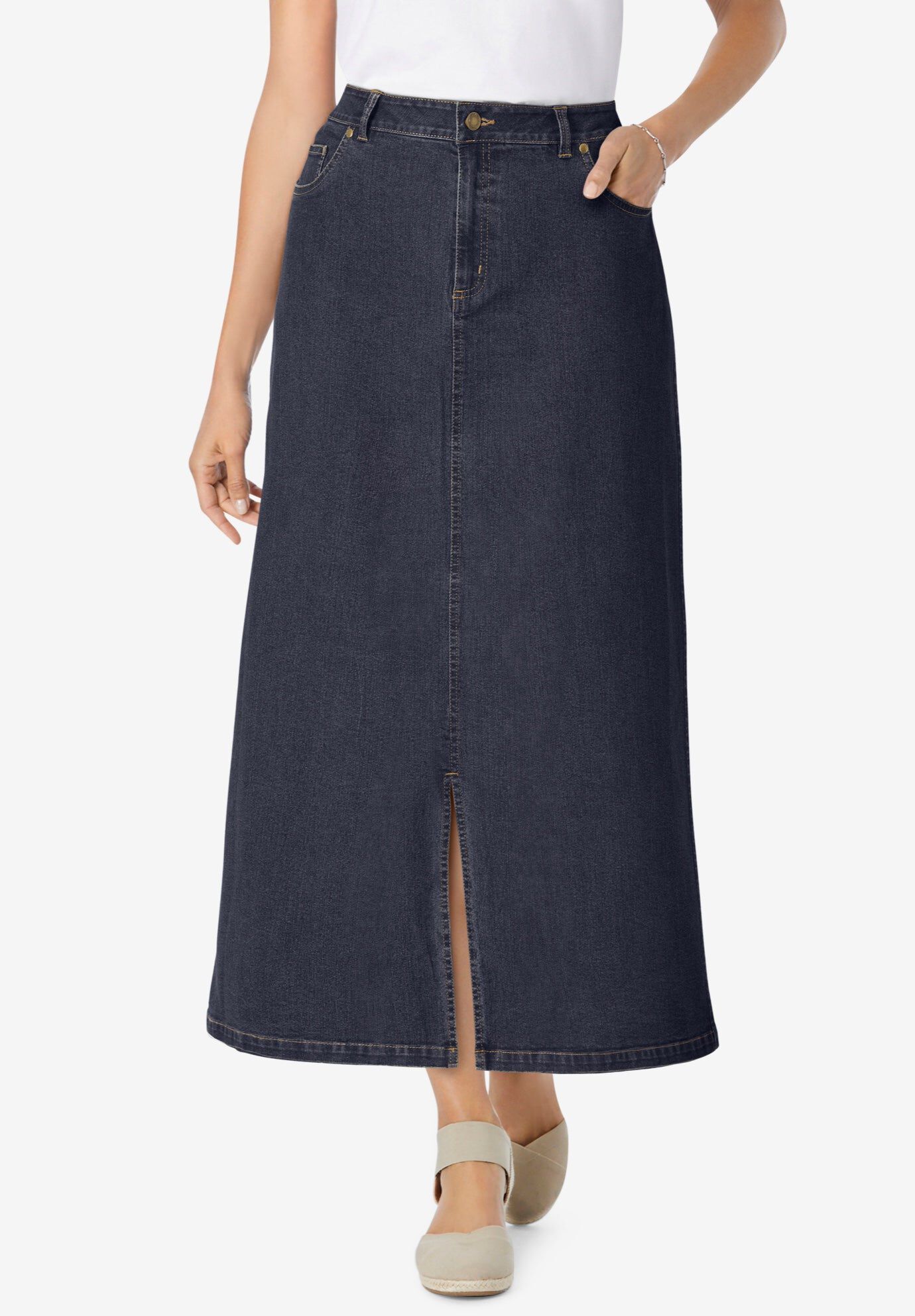 Front Slit Vintage Skirt main image 1