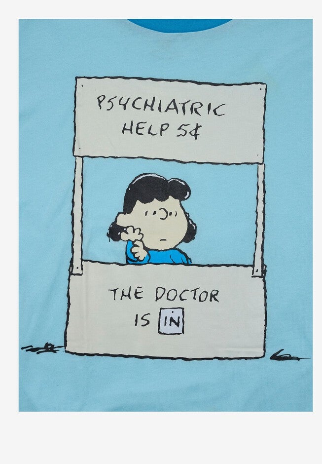 Women's Peanuts Lucy The Doctor Dorm Sleep Shirt One Size Blue, BLUE, alternate image number 5