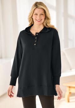 Snap Hoodie Pocket Sweatshirt