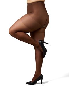 Energizing Plus Size Curvy Control Top Pantyhose