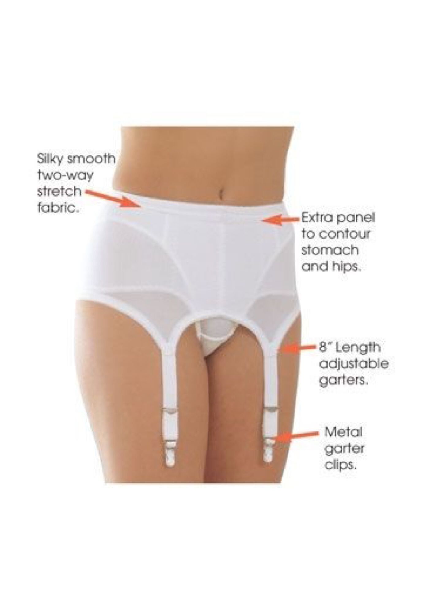 6 Strap Shapewear Garter Belt for Tummy Control Black Woman Within