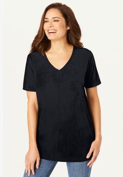 Faux Suede Tee