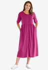 Button-Front Essential Dress, , alternate image number null