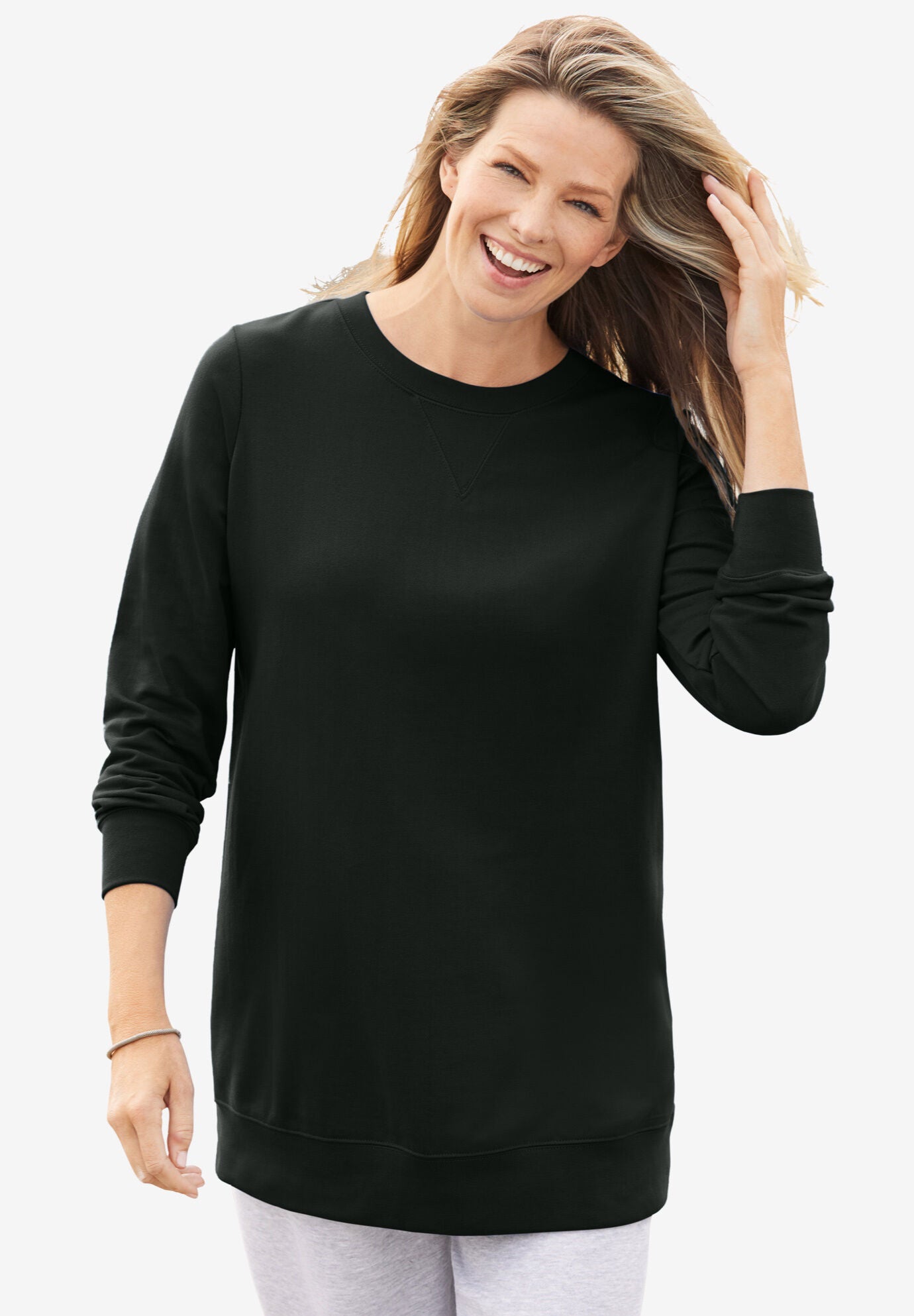 Woman within sweatshirts top