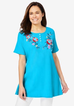 Embroidered Thermal Tunic