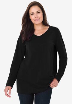 Perfect Long-Sleeve V-Neck Tee