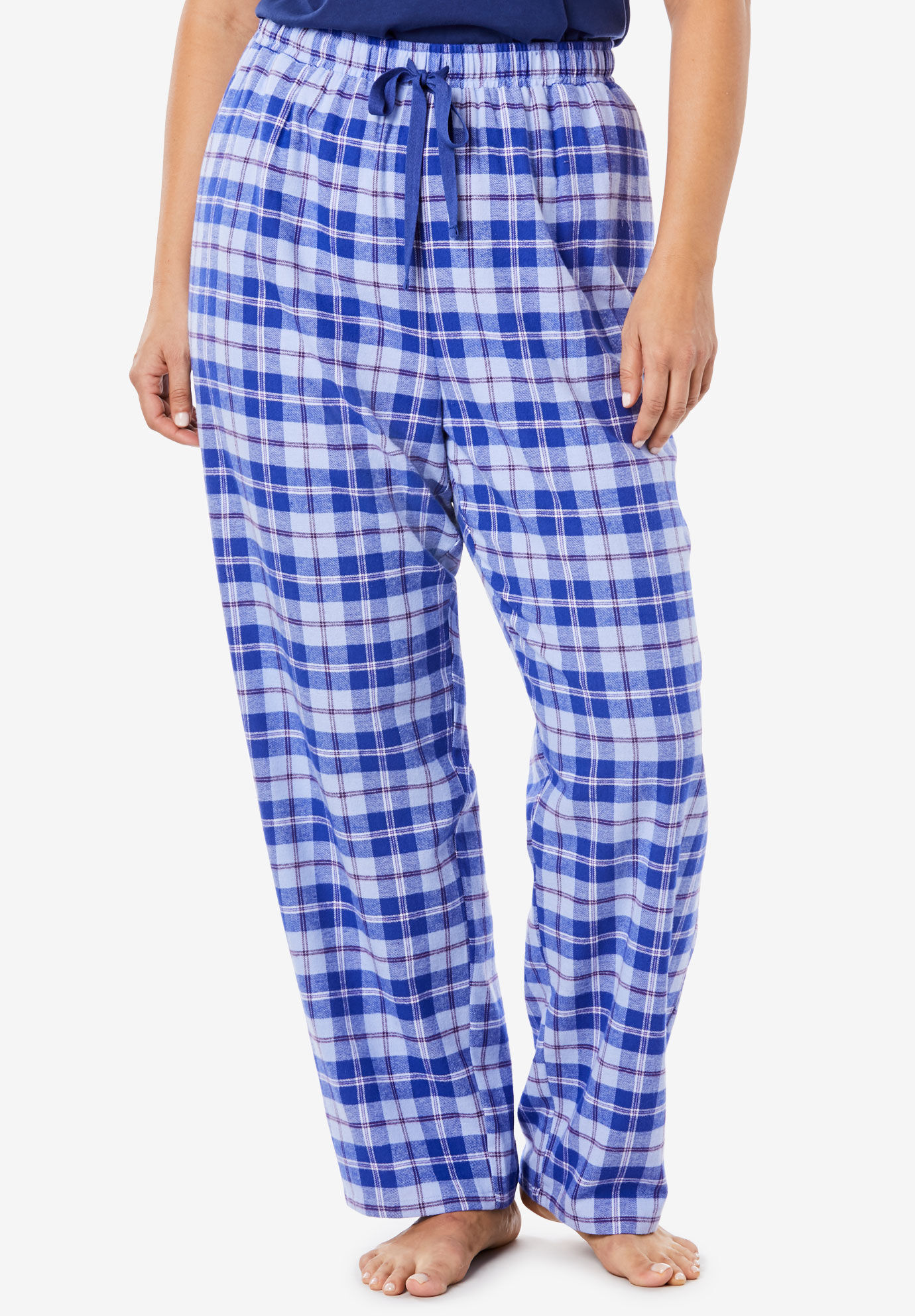Dreams /& Co Womens Plus Size Flannel Pajama Short