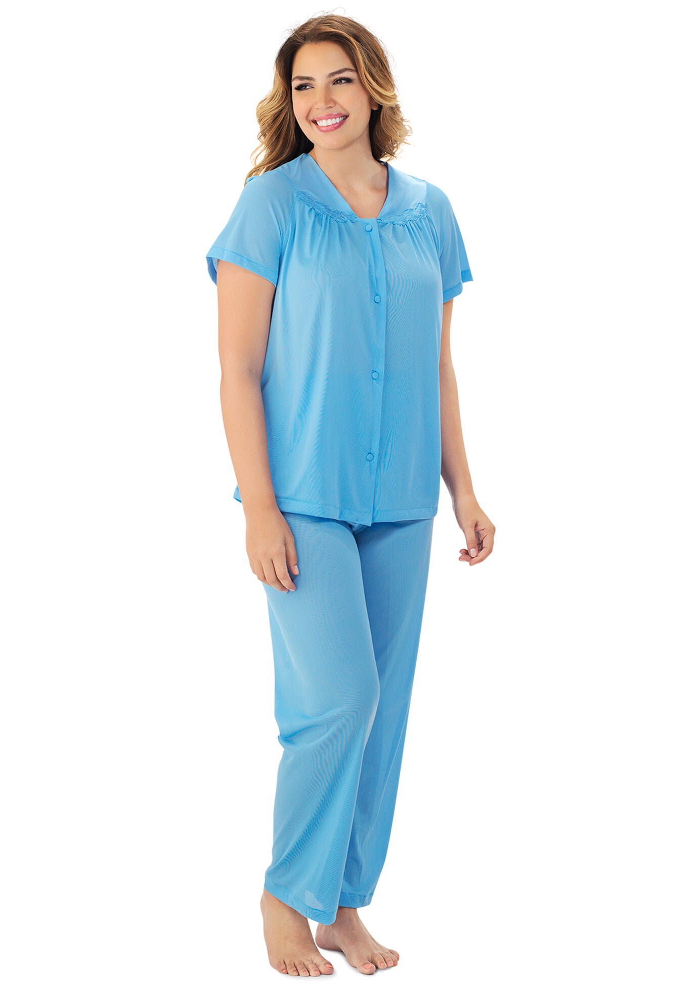 Short Sleeve Pajama, BLUE, hi-res image number 0