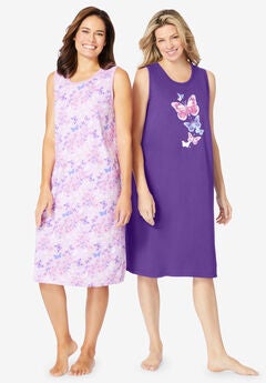 2-Pack Sleeveless Sleepshirt