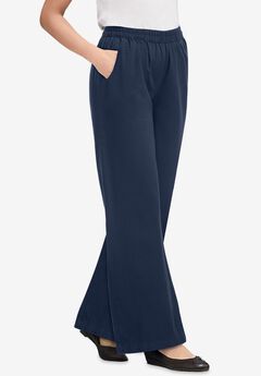 Perfect Elastic Waist Wide-Leg Denim Jean