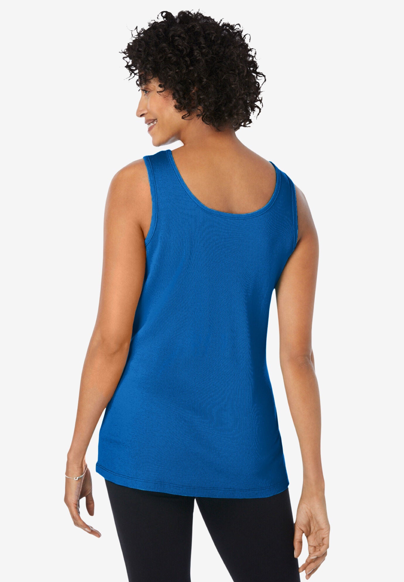 1 shoulder rib knit tank