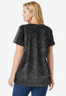 Perfect Printed Short-Sleeve Scoop-Neck Tee, , on-hover image number null